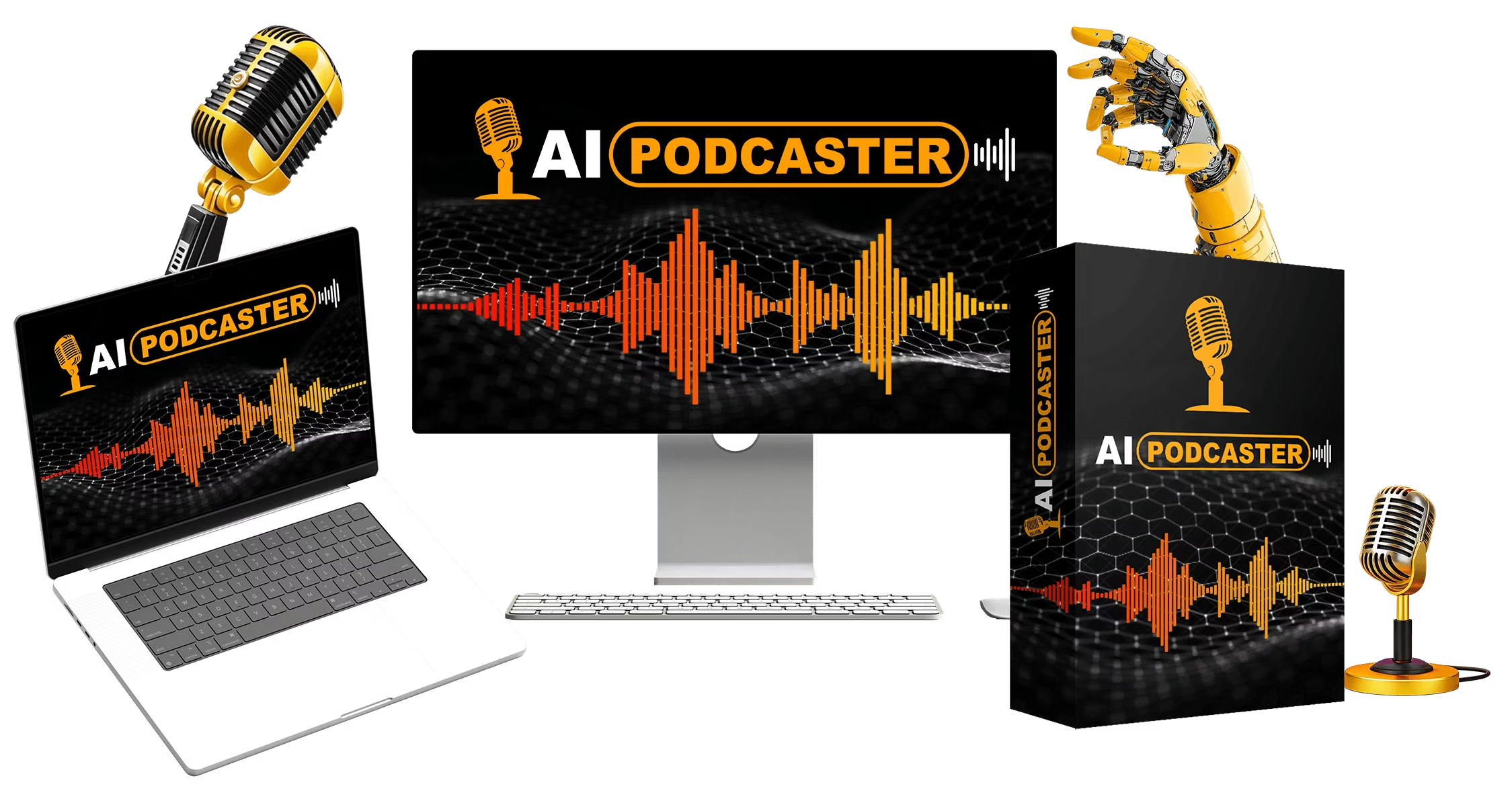 AI Podcaster Review — Dashboard Mockup